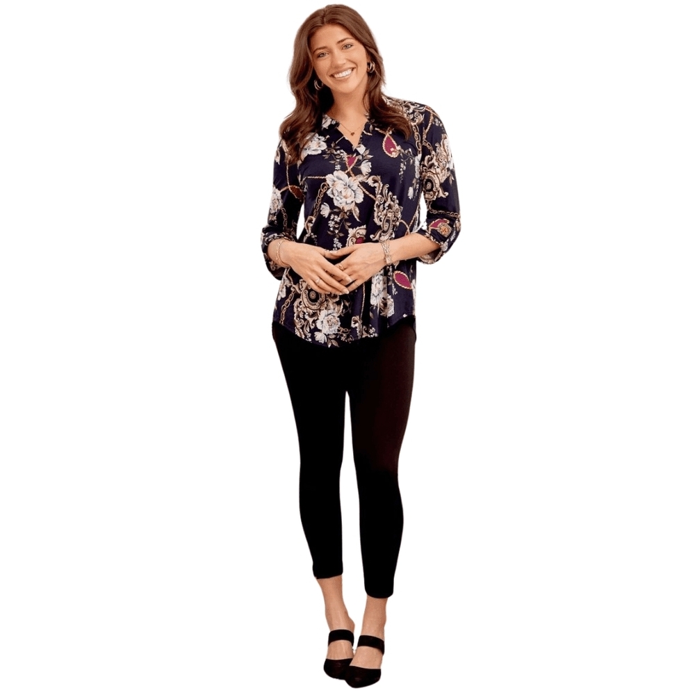 Floral Paisley Print Blouse By Dear Scarlett